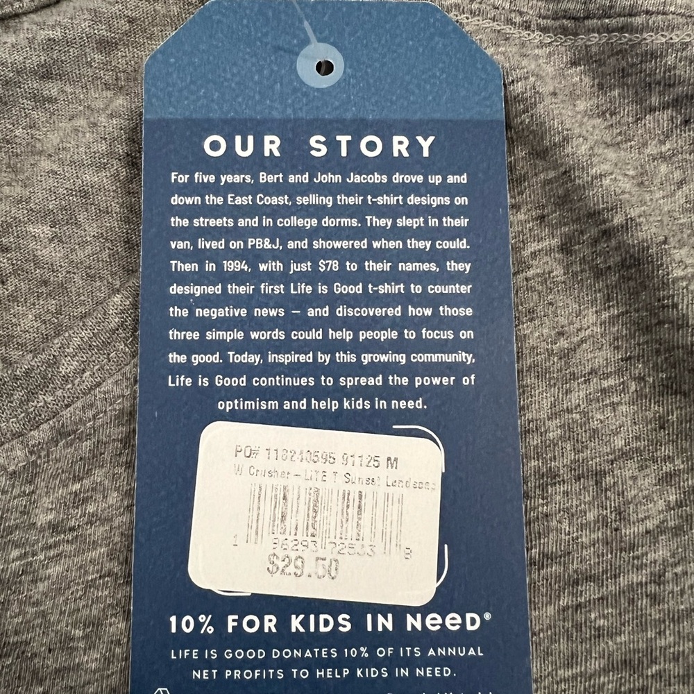 NWT Life Is Good Heather Gray Women's Tee - Picture 4 of 4